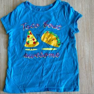 Lands End Girls Tee Size 8 🍕 🌮